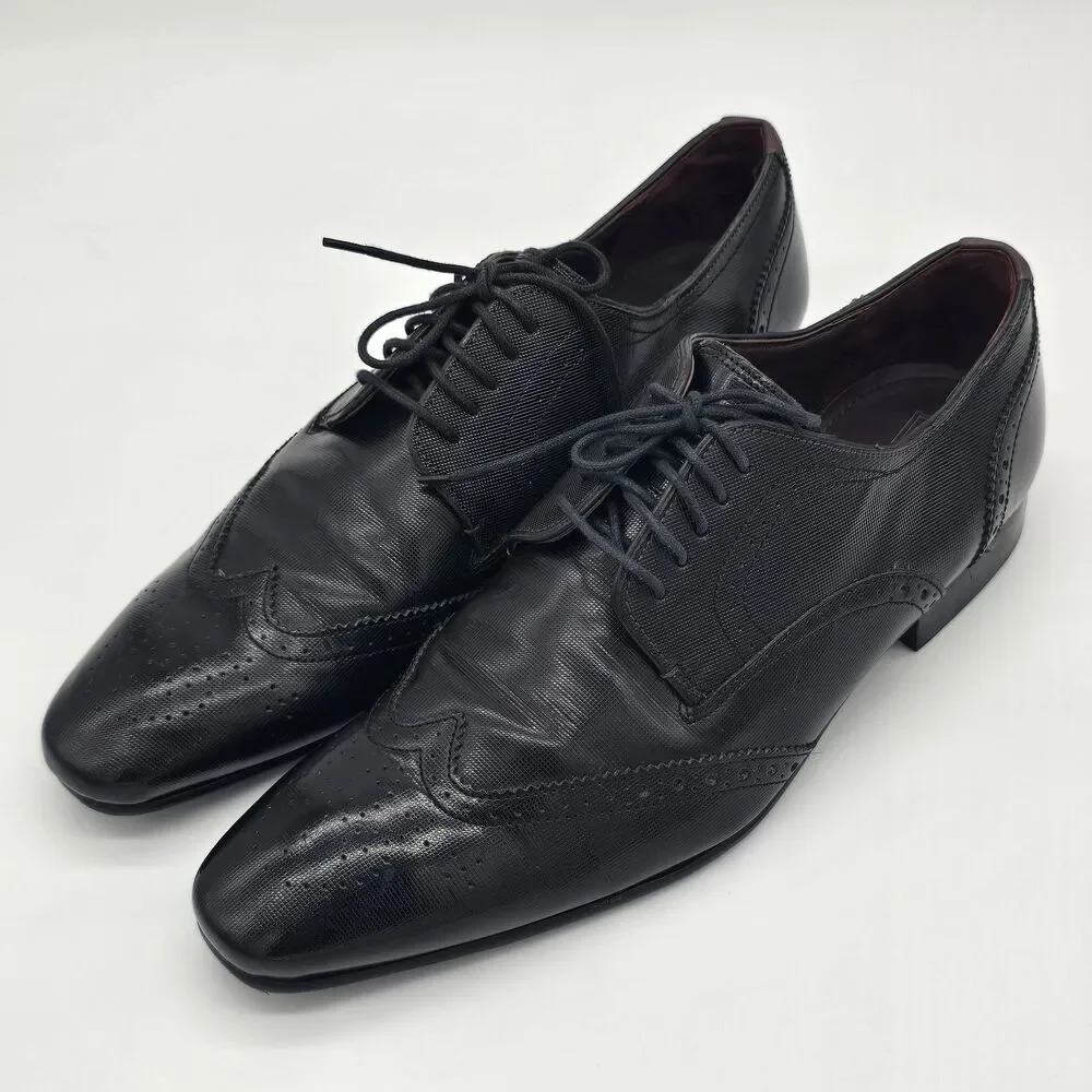 Ted Baker Finbarr Lace Up Tuxedo Oxford Men's 9 Black Wingtip